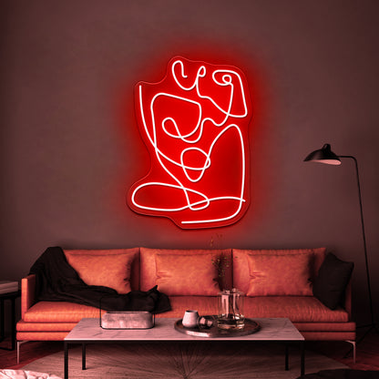 Abstract Line Art Wall Artwork Neon Signs