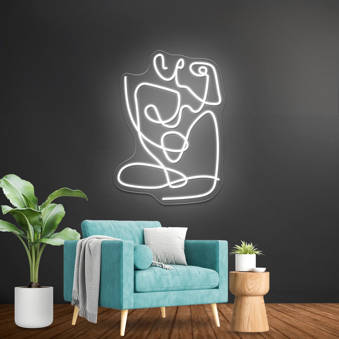 Abstract Line Art Wall Artwork Neon Signs