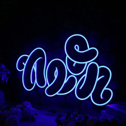 Abstract Neon Blue Led Neon Sign - Shineneon