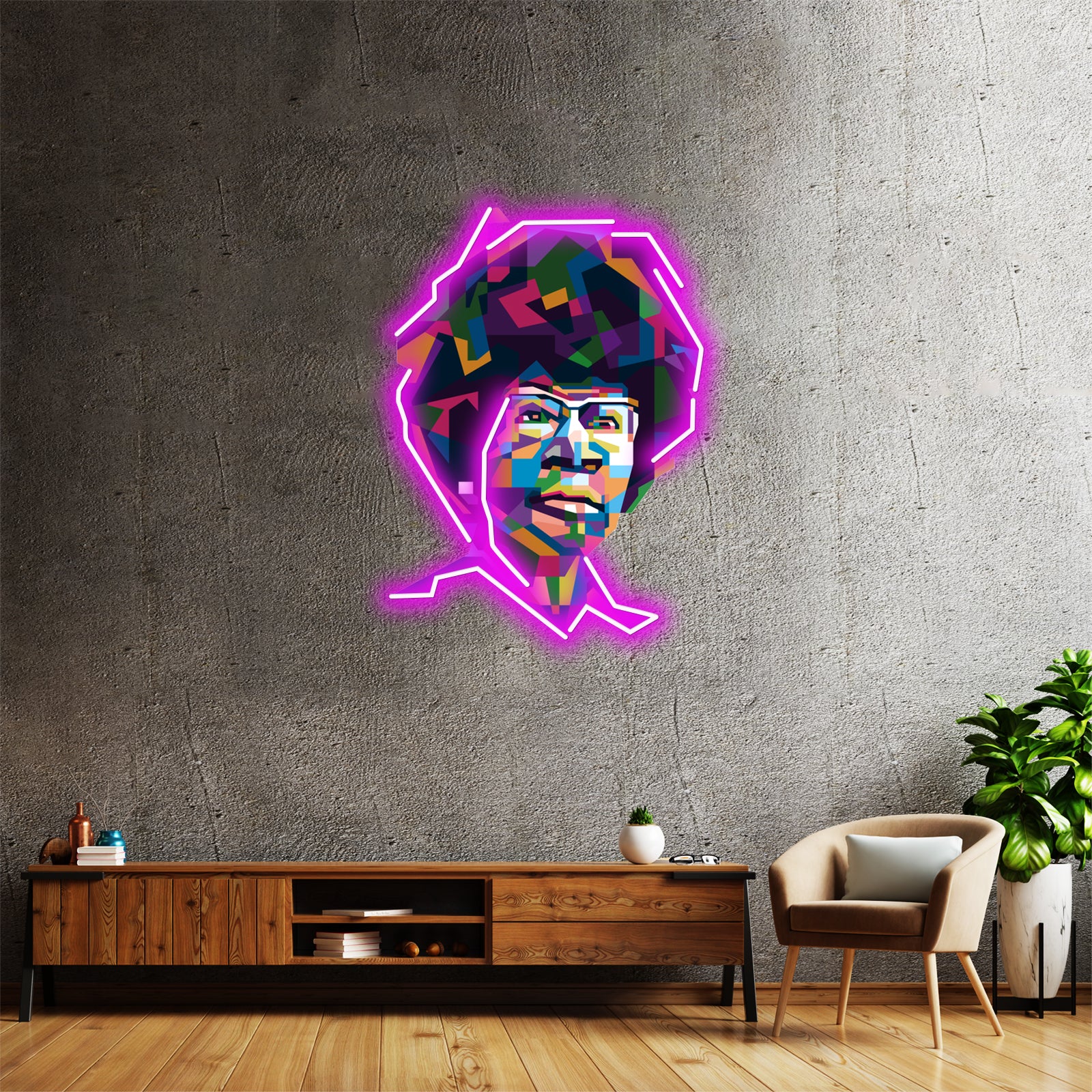 Abstract Pop Art Shirley Chisholm Wall Artwork Neon Signs | Shineneon