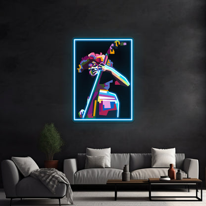 Abstract Popart Esperanza Spalding Wall Artwork Neon Signs