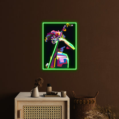 Abstract Popart Esperanza Spalding Wall Artwork Neon Signs