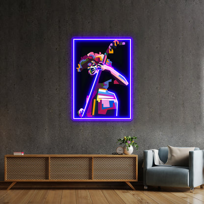 Abstract Popart Esperanza Spalding Wall Artwork Neon Signs