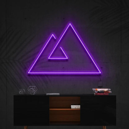 Abstract Purple Geometric Triangles Led Neon Sign For Modern Home Decor | Shineneon