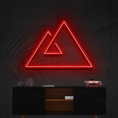 Abstract Purple Geometric Triangles Led Neon Sign For Modern Home Decor | Shineneon