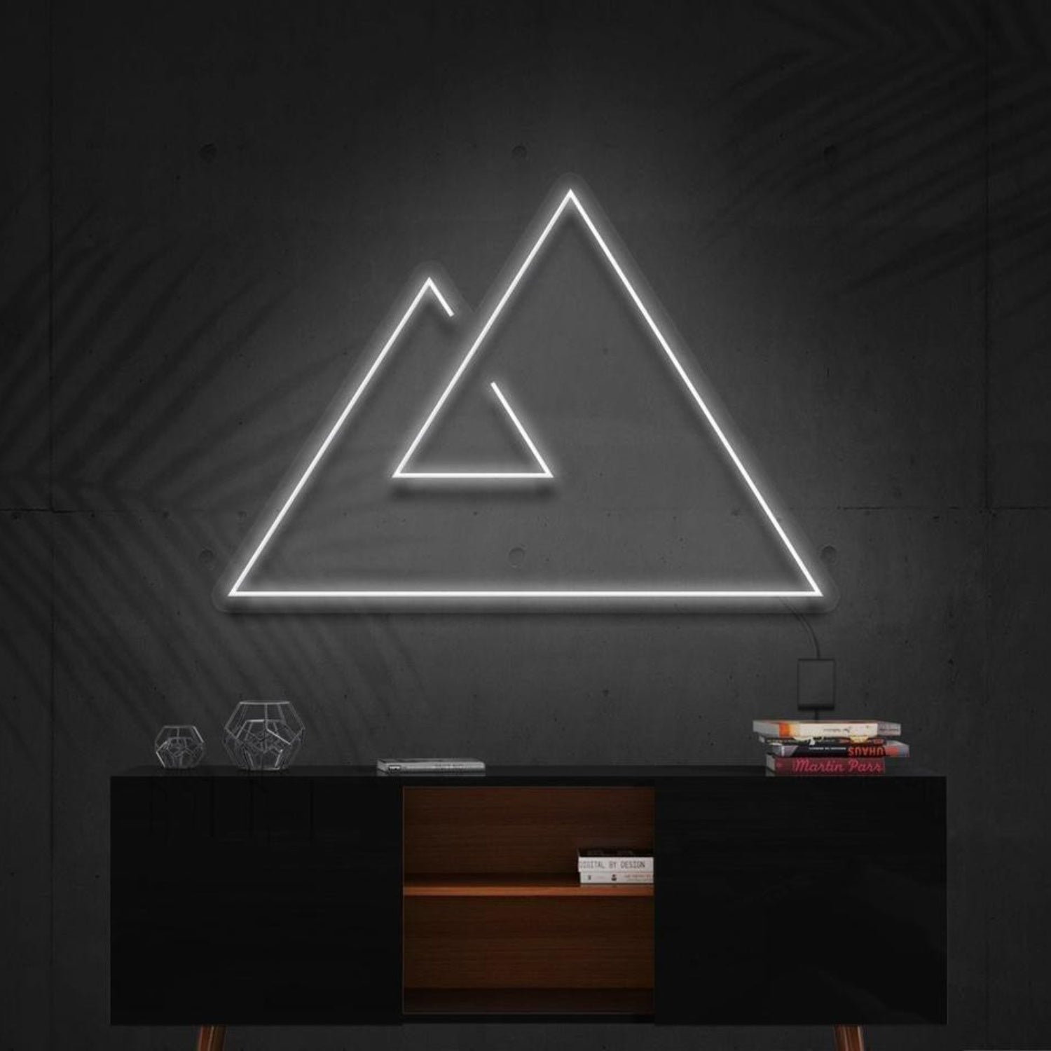 Abstract Purple Geometric Triangles Led Neon Sign For Modern Home Decor | Shineneon
