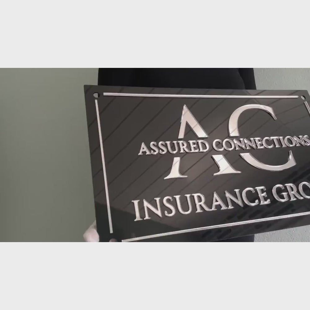 Ac Insurance Group Acrylic Business Logo Sign - Shineneon