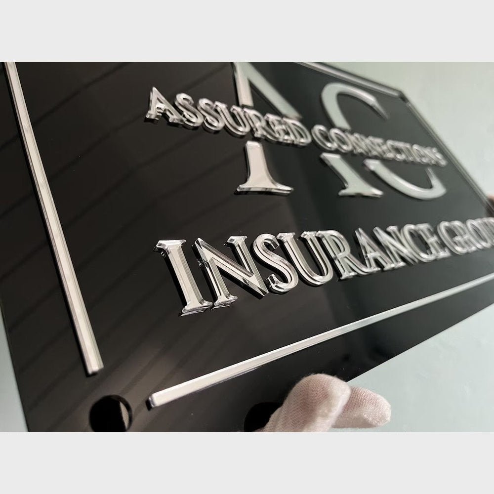 Ac Insurance Group Acrylic Business Logo Sign - Shineneon