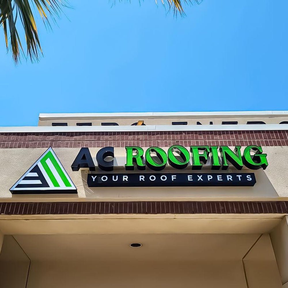 Ac Roofing With Logo 3D Frontlit Letters Metal Led Sign - Shineneon