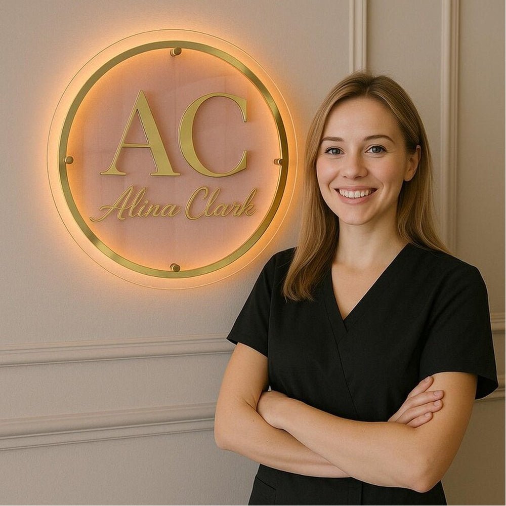 Ac Salon Acrylic Business Logo Sign - Shineneon