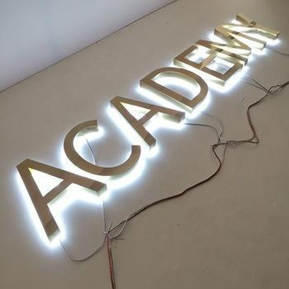Academy 3D Backlit Letters Business Metal Led Sign - Shineneon