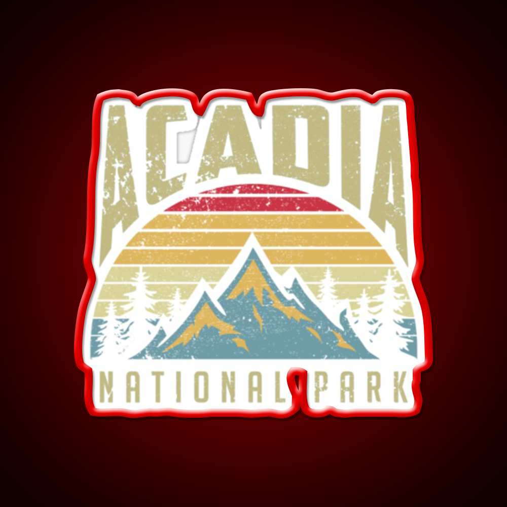 Acadia National Park Cafe Led Neon Sign Espresso Bar Art Rgb Color