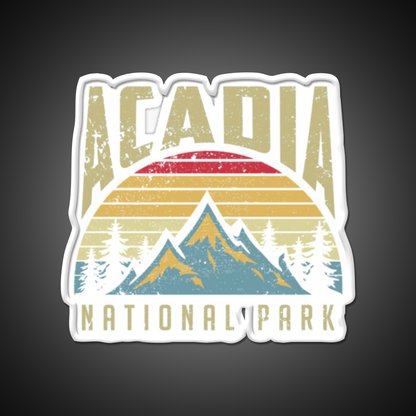 Acadia National Park Cafe Led Neon Sign Espresso Bar Art Rgb Color