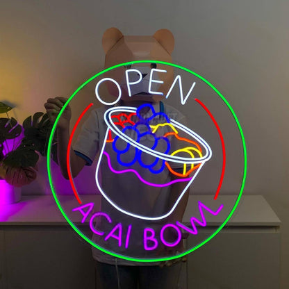 Acai Bowl Open Led Neon Sign Food Led Neon Sign | Shineneon