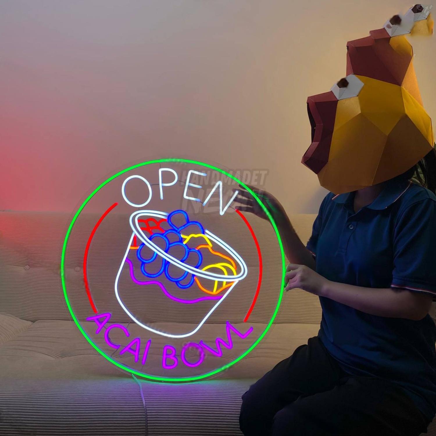 Acai Bowl Open Led Neon Sign Food Led Neon Sign | Shineneon