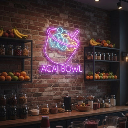 Acai Bowl Wall Decor LED Neon Sign - 01 Original Product Image