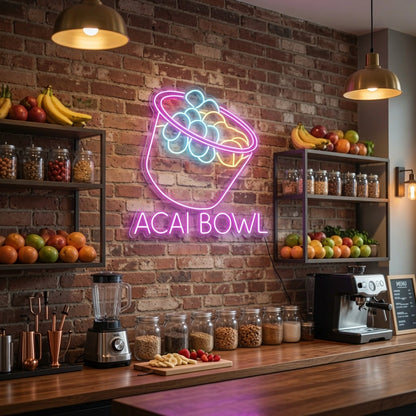 Acai Bowl Wall Decor LED Neon Sign - 03 Real Lifestyle Scene