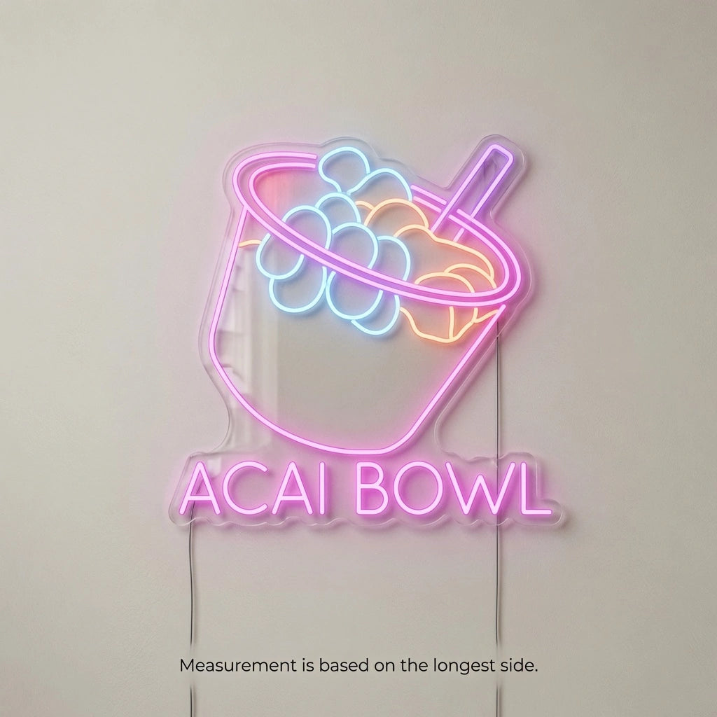 Acai Bowl Wall Decor LED Neon Sign - 04 Size Image