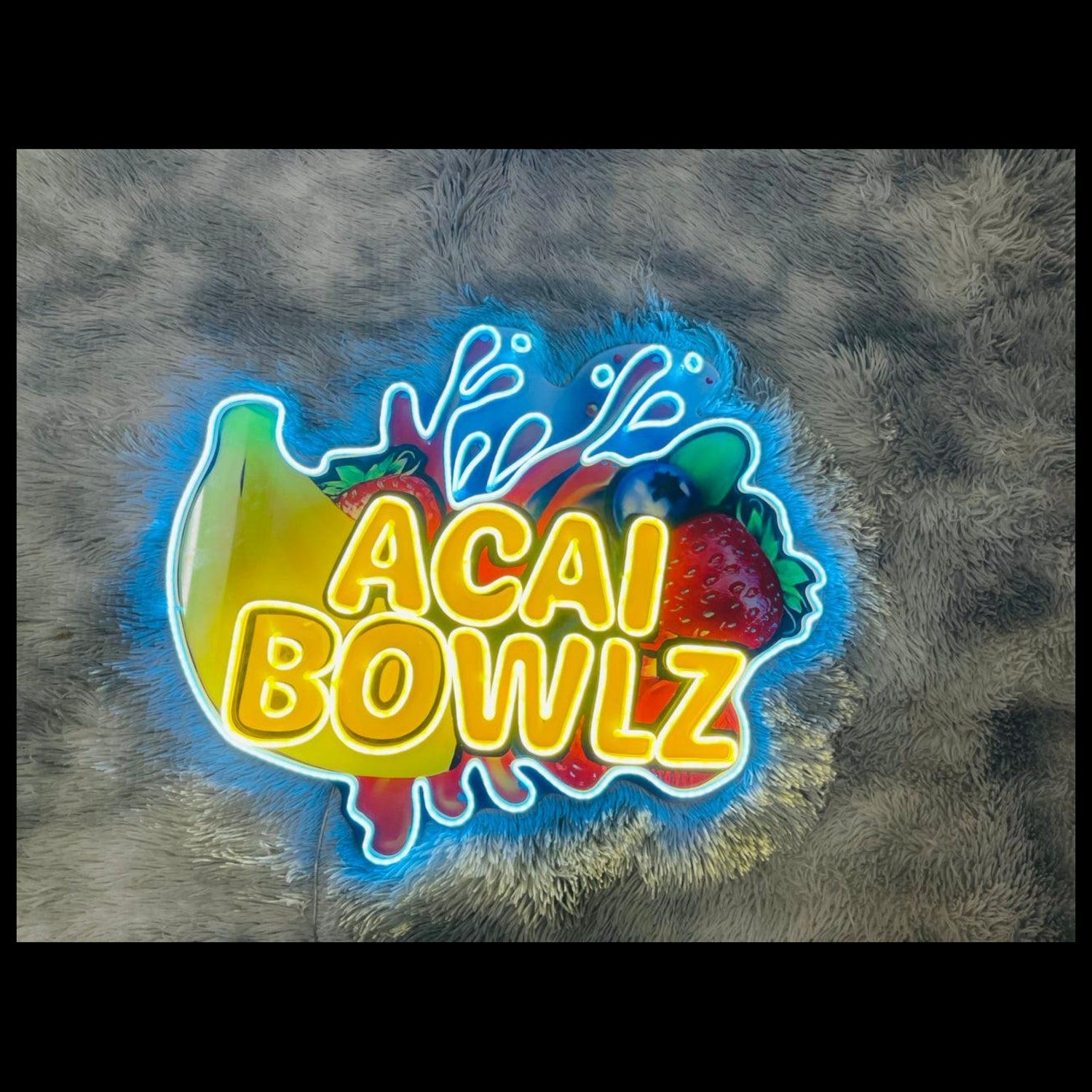 Acai Bowlz Multicolor Fruit Led Neon Sign For Juice Bar Decor | Shineneon