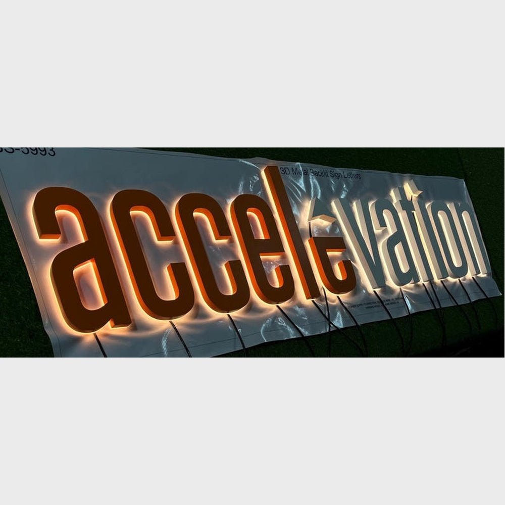 Accelevation 3D Backlit Channel Letters Led Light Sign - Shineneon