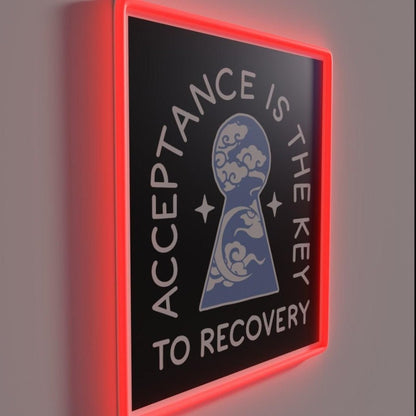 Acceptance Is Key Aa Na Recovery Rgb Led Neon Sign - Shineneon