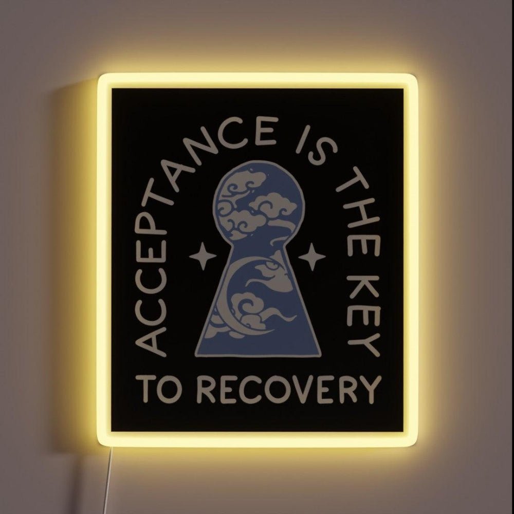 Acceptance Is Key Aa Na Recovery Rgb Led Neon Sign - Shineneon