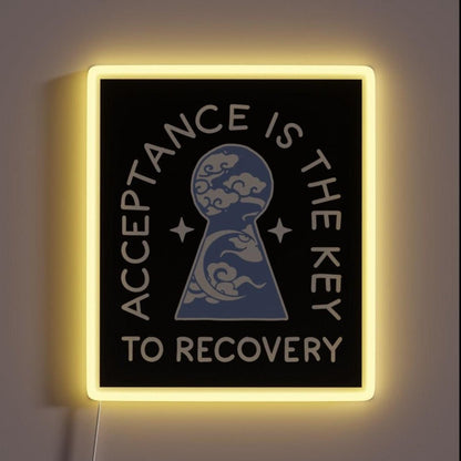 Acceptance Is Key Aa Na Recovery Rgb Led Neon Sign - Shineneon