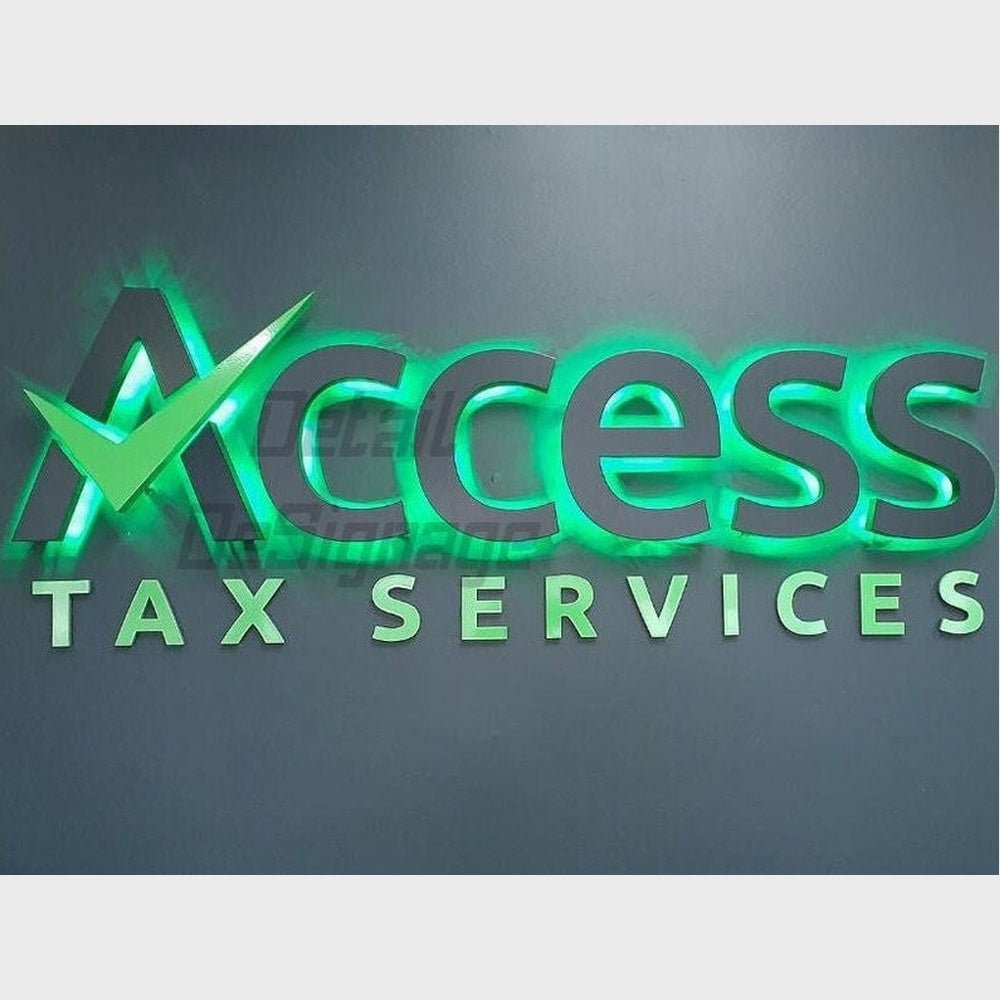 Access Tax Services 3D Backlit Channel Letters Led Light Sign - Shineneon
