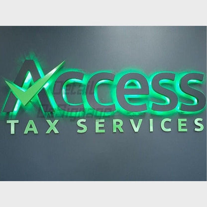 Access Tax Services 3D Backlit Channel Letters Led Light Sign - Shineneon