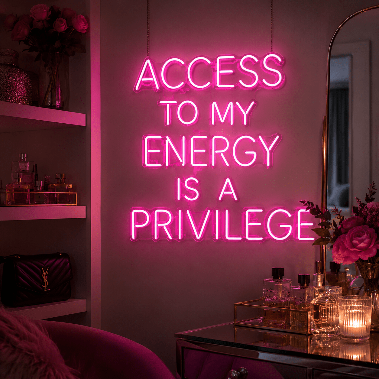 Access To My Energy Is A Privilege LED Neon Sign - Shineneon