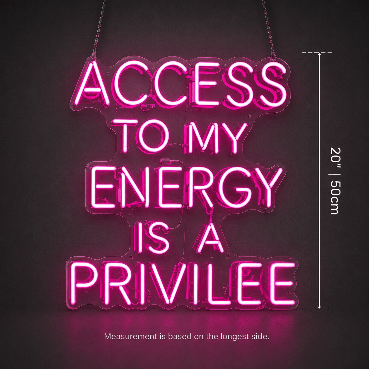 Access To My Energy Is A Privilege LED Neon Sign - Shineneon
