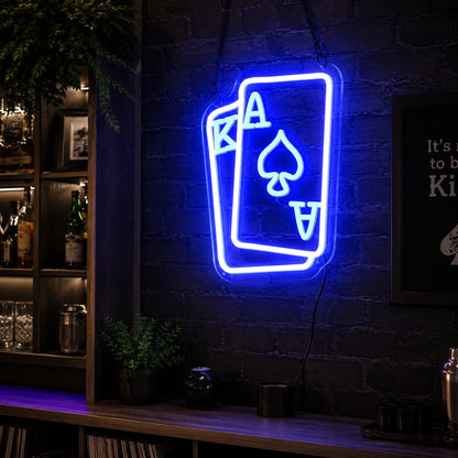 Ace Card Pair Neon Sign LED Neon Sign real lifestyle scene