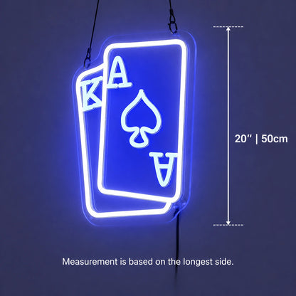 Ace Card Pair Neon Sign LED Neon Sign size image