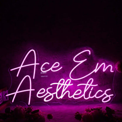 Ace Em Aesthetics Pink Led Neon Sign - Shineneon