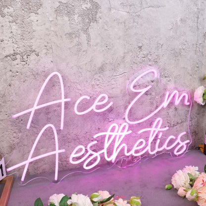 Ace Em Aesthetics Pink Led Neon Sign - Shineneon