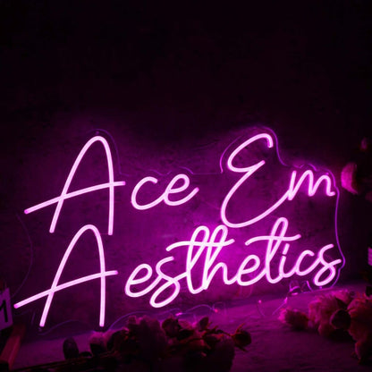 Ace Em Aesthetics Pink Led Neon Sign - Shineneon