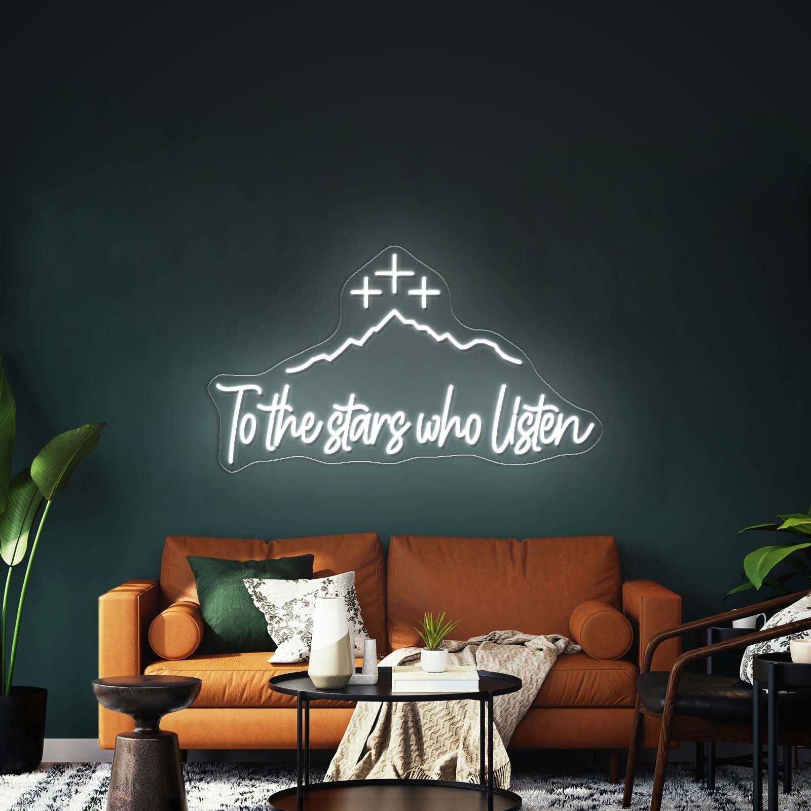 Acotar Night Neon Sign Mountain With Stars Christmas Gift Led Signs - Shineneon
