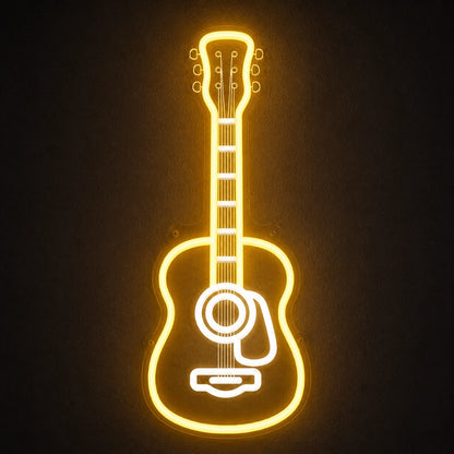 Acoustic Guitar Garage Neon Sign Vintage LED Neon Sign main product image