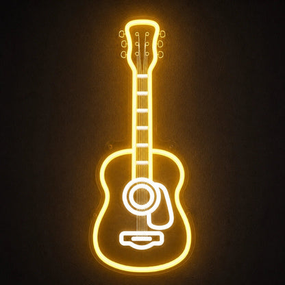 Acoustic Guitar Garage Neon Sign Vintage LED Neon Sign - Shineneon