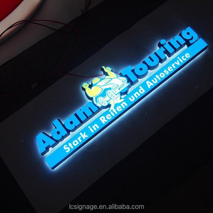 Adam Touring With Logo 3D Frontlit Letters Metal Led Sign - Shineneon