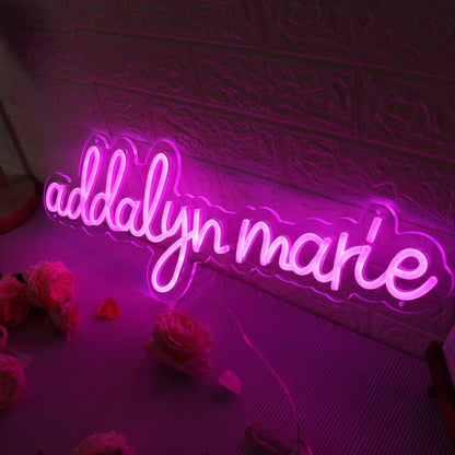 Addalyn Marie Pink Led Neon Sign - Shineneon