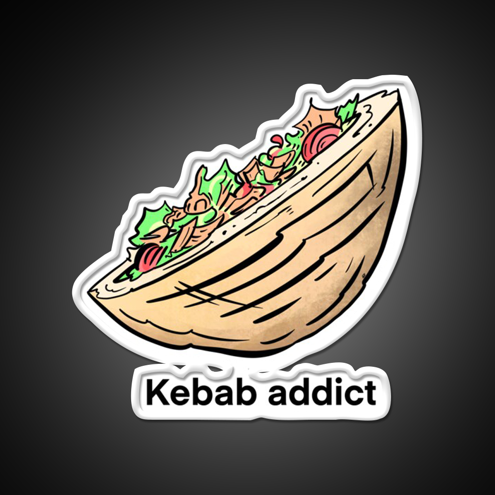 Addict Au Kebab Doner Kebab Fast Food Led Neon Sign For Burger Place Rgb Color