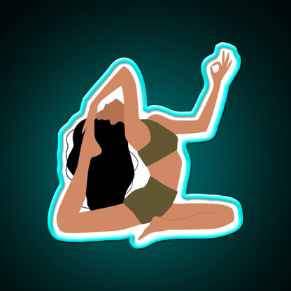 Addicted To Yoga Led Neon Sign For Wellness Space Rgb Color