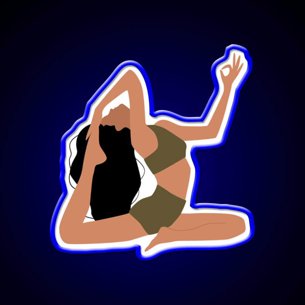 Addicted To Yoga Led Neon Sign For Wellness Space Rgb Color