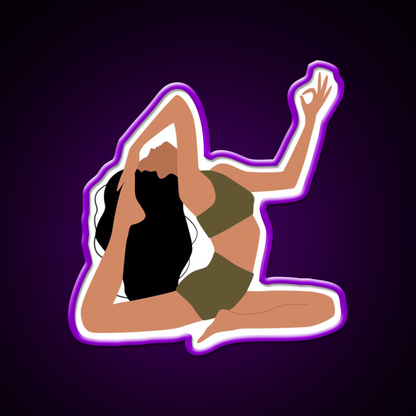 Addicted To Yoga Led Neon Sign For Wellness Space Rgb Color