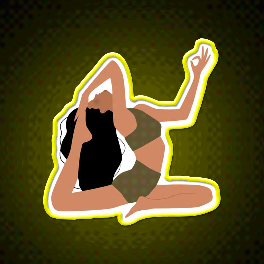 Addicted To Yoga Led Neon Sign For Wellness Space Rgb Color
