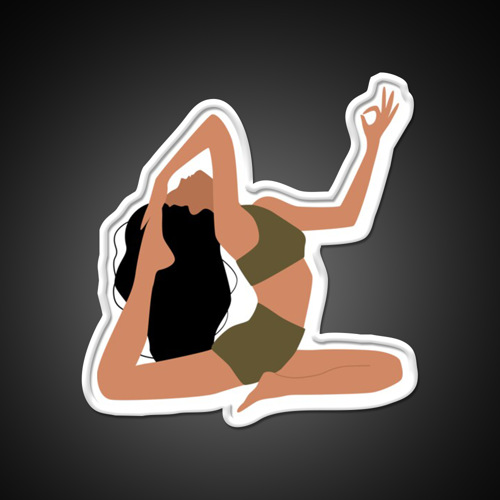 Addicted To Yoga Led Neon Sign For Wellness Space Rgb Color