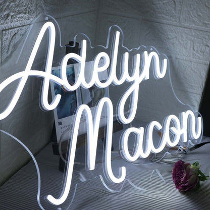 Adelyn Macon White Led Neon Sign - Shineneon