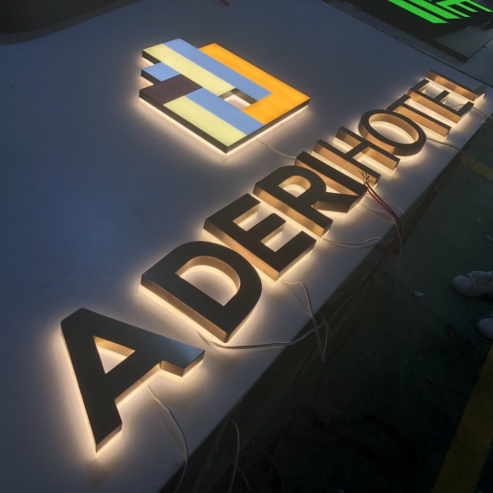 Aderihotel 3D Backlit Channel Letters Led Light Sign - Shineneon