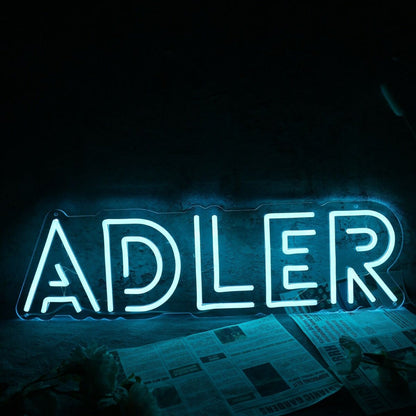 Adler Blue Name Led Neon Sign - Shineneon